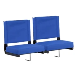 Emma And Oliver Set Of 2 500 Lb. Rated Lightweight Stadium Chair With Ultra-Padded Seat -Camping Equipment Series GUEST 01aed32a e153 421b a62c 17d8ea55c73b