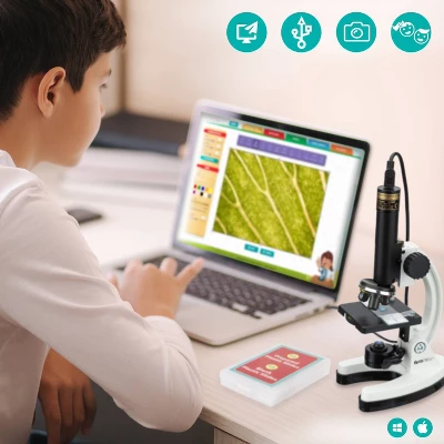 Premium 85pc Kids STEM Microscope Kit With Digital Camera, Kids' Software And More - AmScope 4 Premium 85pc Kids STEM Microscope Kit With Digital Camera, Kids' Software And More - AmScope - Image 4