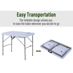 Outsunny Folding Fish Cleaning Table & Portable Sink Station With Hose Hookup, Convertible Camping Table With Ruler, Camp Kitchen For Picnic, Fishing -Camping Equipment Series GUEST 02660f5f 5cca 4ab4 87bd f41a3454feda