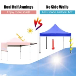 Tangkula 10x17ft Pop Up Canopy 3 Height Adjustment Folding Tent With Roller Bag -Camping Equipment Series GUEST 0458375d d2ad 48d1 be8e b3d10b5f1238
