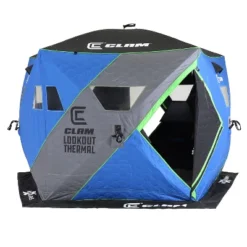 Clam X500 Insulated Thermal Lookout Outdoor Fishing Hunting Hub Tent Shelter & 14473 Removable Floor For X-5000 5 Sided Thermal Hub Ice Fishing Tents -Camping Equipment Series GUEST 04a61ccd 7cd8 4c66 9f3f ebeb370bcf64