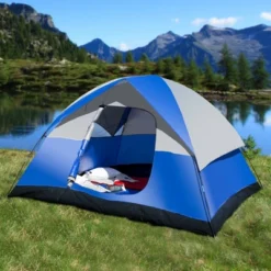 Leisure Sports 6-Person Waterproof Dome Tent For Camping - Blue/Grey -Camping Equipment Series GUEST 087aaf75 a80a 4722 bef9 9f3f8cfdfb9d