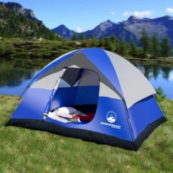 6-Person Family Camping Tent – Rebel Bay Water-Resistant Dome Shelter With Removable Rain Fly And Carry Bag – Camping Gear By Wakeman Outdoors (Blue) -Camping Equipment Series GUEST 0b0db0e7 f781 48b1 a86e 72a13364eeed
