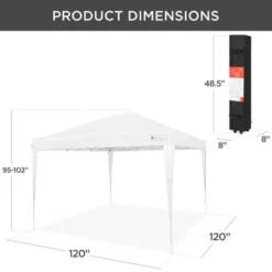 Best Choice Products 10x10ft Pop Up Canopy Outdoor Portable Adjustable Instant Gazebo Tent W/ Carrying Bag -Camping Equipment Series GUEST 0b310846 fa1b 4d87 bff6 54af4d3fe8d0