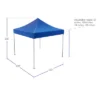 Pop-Up Canopy – Water-Resistant Outdoor Party Tent With Instant Set-Up, Easy Storage, And Portable Carry Bag – 10x10 Sun Shelter By Stalwart (Blue)