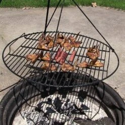 Sunnydaze Decor Sunnydaze Outdoor Camping Or Backyard Heavy-Duty Steel Round Fire Pit Cooking Rack Grill Grate - 40" 5 Sunnydaze Decor Sunnydaze Outdoor Camping Or Backyard Heavy-Duty Steel Round Fire Pit Cooking Rack Grill Grate - 40" -Camping Equipment Series GUEST 0d223ebb c25c 418e aa6f 724d286da79d