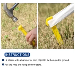 Unique Bargains Tent Stakes Plastic Pegs With Hook For Camping Canopy -Camping Equipment Series GUEST 1095d4a5 63c9 4769 891b 5476ad1b6e51