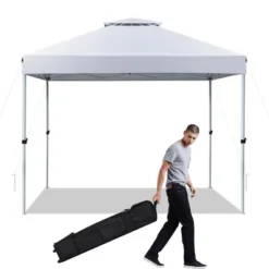 Costway 2-Tier 10' X 10' Pop-up Canopy Tent Instant Gazebo Adjustable Carry Bag With Wheel 18 Costway 2-Tier 10' X 10' Pop-up Canopy Tent Instant Gazebo Adjustable Carry Bag With Wheel -Camping Equipment Series GUEST 1117ab7a 6a46 4c0d 8547 22b1901e2b33