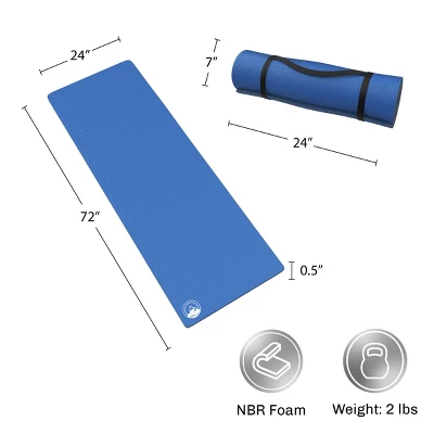 Leisure Sports Camping Pad - Lightweight, Nonslip, And Waterproof - 72", Dark Blue 1 Leisure Sports Camping Pad - Lightweight, Nonslip, And Waterproof - 72", Dark Blue