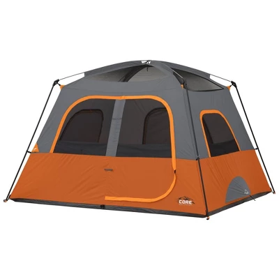 Core Equipment 6 Person Straight Wall Tent - Orange 1 Core Equipment 6 Person Straight Wall Tent - Orange