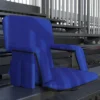 Emma And Oliver Portable Stadium Chair With Armrests, Reclining Padded Back & Seat, Lightweight Metal Frame & Backpack Straps, Storage Pockets