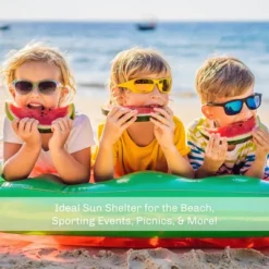 Beach Tent Sun Shelter - Sport Umbrella With UV Protection, Zip Up Porch For Privacy, And Carry Bag - Shade For Families By Wakeman Outdoors -Camping Equipment Series GUEST 1570d96f 4b69 4816 a19a f961659711c1 1