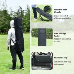 Costway 10ft X 10ft Pop Up Tent Slant Leg Canopy W/ Roll-up Side Wall -Camping Equipment Series GUEST 15ecedf0 d88c 4359 bcf9 27d97fc872f1