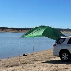 Kamp-Rite KAMPAWN319 SUV Sport Multi Use Outdoor Shade Shelter Tent Camping Awning W/ 3 Poles, 2 Legs, & Carry Bag, Jolly Green -Camping Equipment Series GUEST 16de23c3 65a4 4190 a1ce 9dafa6436dd8