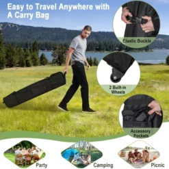 Costway 2-Tier 10' X 10' Pop-up Canopy Tent Instant Gazebo Adjustable Carry Bag With Wheel 15 Costway 2-Tier 10' X 10' Pop-up Canopy Tent Instant Gazebo Adjustable Carry Bag With Wheel -Camping Equipment Series GUEST 18c545d9 54c8 473d 9b69 8c628b0283d5