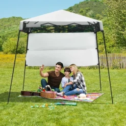 Costway 7x7 FT Slant Leg Pop-up Canopy Tent Shelter Adjustable Portable Carry Bag -Camping Equipment Series GUEST 1ba463d0 f985 4205 a9ed e87e957fefb1
