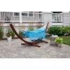 Bahia Crochet Double Hammock - Blue - Sol Living