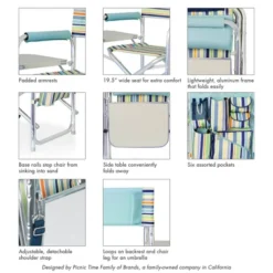Picnic Time Sports Chair St. Tropez Collection -Camping Equipment Series GUEST 1c8cb518 fc7e 4889 82b3 04e22ec9aac4