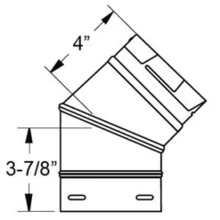DuraVent PelletVent 6 Inches Stainless Steel 45 Degree Elbow Stove Pipe, Silver -Camping Equipment Series GUEST 1d970875 c2a0 4185 b7ca 45e02603723d