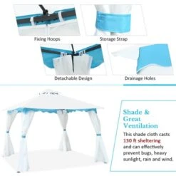 Tangkula 2 Tier 10'x10'Patio Steel Gazebo Outdoor Canopy Tent Steel Frame Shelter Awning W/Side Walls For Patio Yard Garden 15 Tangkula 2 Tier 10'x10'Patio Steel Gazebo Outdoor Canopy Tent Steel Frame Shelter Awning W/Side Walls For Patio Yard Garden -Camping Equipment Series GUEST 1df81493 5f54 42f0 9669 6123896e6de0