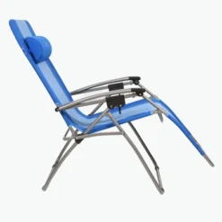 Kamp-Rite Outdoor Folding Reclining Zero Gravity Chair W/Headrest Pillow For Backyard, Camping, Tailgating, And Sports, 300 LB Capacity, Blue (2 Pack) -Camping Equipment Series GUEST 1f3bcbb6 bb89 4b19 8c94 345c5fc43598