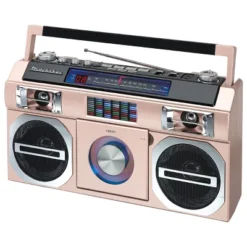 Studebaker SB2145 80's Retro Street Portable Bluetooth Boombox With FM Radio, CD Player, LED EQ And 10 Watts RMS Power -Camping Equipment Series GUEST 20cbd724 4856 46f0 ab48 3bed2863ca3c