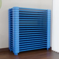 ECR4Kids Stackable Kiddie Cot, Standard Size, Classroom Furniture, Blue, 5-Pack -Camping Equipment Series GUEST 20fa5982 545a 4ae9 8c47 f4e661d0400c