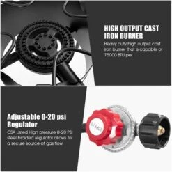 Costway Portable Propane 225,000-BTU 3 Burner Gas Cooker Outdoor Camp Stove BBQ -Camping Equipment Series GUEST 216ff099 24b8 4859 94bb 9fc6c77a7c5e