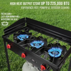 Hike Crew Triple-Burner Camping Stove, Portable Propane Stovetop W/Bag -Camping Equipment Series GUEST 21b3eb2f b5ff 4d90 81e4 ac8919532c5e