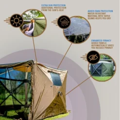 CLAM Quick-Set Screen Hub Tent Wind & Sun Panels, Accessory Only, Green -Camping Equipment Series GUEST 22ab4c40 4ea6 4065 95c6 2639152a9587