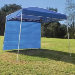 Z-Shade 10 By 10 Foot Instant Pop Up Shade Canopy Tent With 10 Foot Angled Leg Canopy Tent Taffeta Attachment For Beaches, Backyards, Or Events, Blue -Camping Equipment Series GUEST 23fb6e94 ec44 4eb2 bfd5 257fe894645c