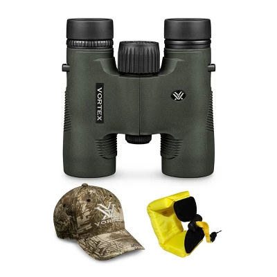 Vortex Diamondback HD 10x28 Binocular W/Floating Strap & Vortex Hat Bundle 1 Vortex Diamondback HD 10x28 Binocular W/Floating Strap & Vortex Hat Bundle