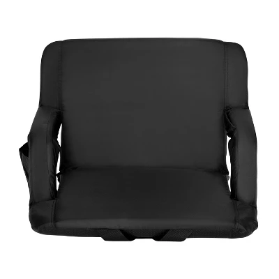 Flash Furniture Extra Wide Lightweight Reclining Stadium Chair With Armrests, Padded Back & Seat With Dual Storage Pockets And Backpack Straps 4 Flash Furniture Extra Wide Lightweight Reclining Stadium Chair With Armrests, Padded Back & Seat With Dual Storage Pockets And Backpack Straps - Image 4