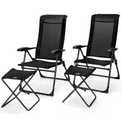 Tangkula 4 PCS Outdoor Wicker Chaise Lounge Patio Lounge Chair Ottoman Set Camp Chairs W/7-Gear Adjustable Backrest 12 Tangkula 4 PCS Outdoor Wicker Chaise Lounge Patio Lounge Chair Ottoman Set Camp Chairs W/7-Gear Adjustable Backrest -Camping Equipment Series GUEST 2d135271 a53e 4b17 8069 644144f54831