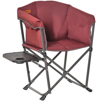 Outsunny Outdoor Director Chair, Folding Camping Chair With Thick Padded, Side Table And Heavy Duty Frame For Camping, Picnic, Beach, Hiking, Travel 6 Outsunny Outdoor Director Chair, Folding Camping Chair With Thick Padded, Side Table And Heavy Duty Frame For Camping, Picnic, Beach, Hiking, Travel - Image 6