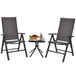 Tangkula 2 Pack Folding Dining Chairs Adjustable Reclining Back Chairs Suitable For Outdoor & Indoor Gray -Camping Equipment Series GUEST 2d60b5d8 96cd 40d3 ba07 421bcf045bed