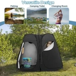 Costway Outdoor 7.5FT Portable Pop Up Shower Privacy Tent Dressing Changing Room Camping -Camping Equipment Series GUEST 2fdc07ce cd87 449c ae13 34d913cc51b4