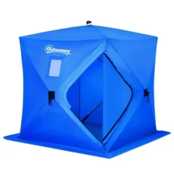 Outsunny 2 Person Ice Fishing Shelter, Waterproof Oxford Fabric Portable Pop-up Ice Tent With Bag For Outdoor Fishing -Camping Equipment Series GUEST 32dd6e48 15e4 461f b062 2fb8a800417d