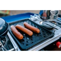 Stansport Double Burner And Grill Propane Stove Blue -Camping Equipment Series GUEST 345935c7 09a5 4ff9 b6b5 dc33547c1f23