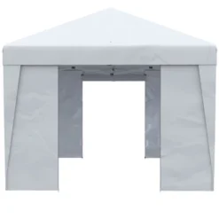 Outsunny 19' X 10' Large Party Tent, Height Adjustable Pop Up Canopy With Weight Bags And Wheeled Carry Bag -Camping Equipment Series GUEST 38e1591b 05a3 4fbb b7d8 11b13de497eb