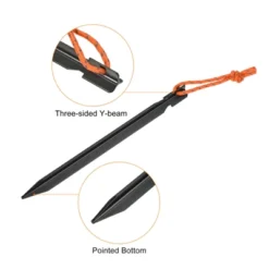 Unique Bargains Tent Stakes Y-Beam With Reflective Pull Rope Kit Aluminum Camping Ground Pegs -Camping Equipment Series GUEST 3a48debe f44f 4f78 8ba3 6f7b97387379