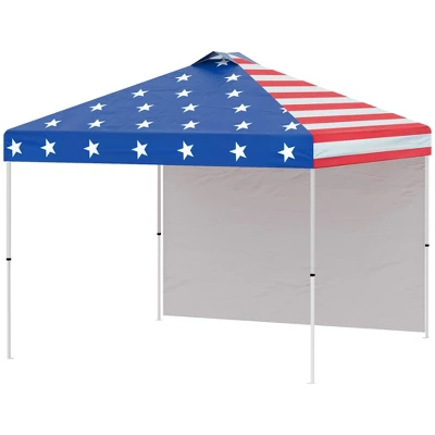 Outsunny 10' X 10' Pop Up Canopy Tent With 1 Sidewall, Carry Bag, Adjustable Height, Instant Shelter Tent For Backyard, Garden, And Patio 3 Outsunny 10' X 10' Pop Up Canopy Tent With 1 Sidewall, Carry Bag, Adjustable Height, Instant Shelter Tent For Backyard, Garden, And Patio - Image 3