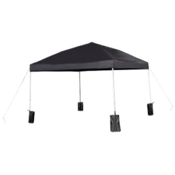 Flash Furniture 10'x10' Pop Up Event Straight Leg Canopy Tent With Sandbags And Wheeled Case -Camping Equipment Series GUEST 3a99f7d1 09b8 4d21 9a79 b82c31e35e4c