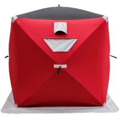 Costway Portable Pop-up 2-person Ice Shelter Fishing Tent Shanty W/ Bag Ice Anchors Red -Camping Equipment Series GUEST 3ba18fee 22bc 4281 861d 41cd7d664c4a