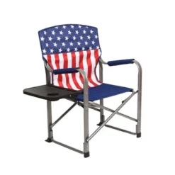 Kamp-Rite Portable Folding Director's Chair With Side Table & Cup Holder For Camping, Tailgating, And Sports, 350 LB Capacity -Camping Equipment Series GUEST 3c37182c 74d4 40f1 b599 7471d725fb19