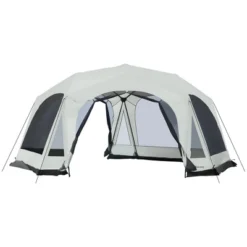 Outsunny Screen House Room 18 X 17 Ft Outdoor Camping Tent, 20 Person Canopy Tent With 8 Mesh Windows 2 Doors Portable Carry Bag For Fishing Hiking 9 Outsunny Screen House Room 18 X 17 Ft Outdoor Camping Tent, 20 Person Canopy Tent With 8 Mesh Windows 2 Doors Portable Carry Bag For Fishing Hiking -Camping Equipment Series GUEST 3cebe158 410a 4320 a115 99f6f2045e50