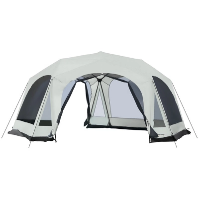 Outsunny Screen House Room 18 X 17 Ft Outdoor Camping Tent, 20 Person Canopy Tent With 8 Mesh Windows 2 Doors Portable Carry Bag For Fishing Hiking 3 Outsunny Screen House Room 18 X 17 Ft Outdoor Camping Tent, 20 Person Canopy Tent With 8 Mesh Windows 2 Doors Portable Carry Bag For Fishing Hiking - Image 3
