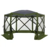 Lightspeed Outdoors Pop-Up 6-Sided Screen Shelter, Camping Gazebo, Green