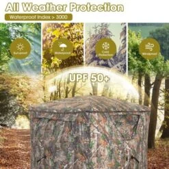 Costway Hunting Blind Portable Pop Up Ground Tent 2-3 Person With Carry Bag Storage Pocket 14 Costway Hunting Blind Portable Pop Up Ground Tent 2-3 Person With Carry Bag Storage Pocket -Camping Equipment Series GUEST 3df707cc a58d 4ae0 ab9d 34f7826af975