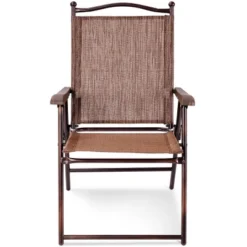 Costway Set Of 2 Patio Folding Sling Back Chairs Camping Deck Garden Beach Brown 13 Costway Set Of 2 Patio Folding Sling Back Chairs Camping Deck Garden Beach Brown -Camping Equipment Series GUEST 3e022344 40ec 4c4e 9dfe 7d01aaa8b1c3